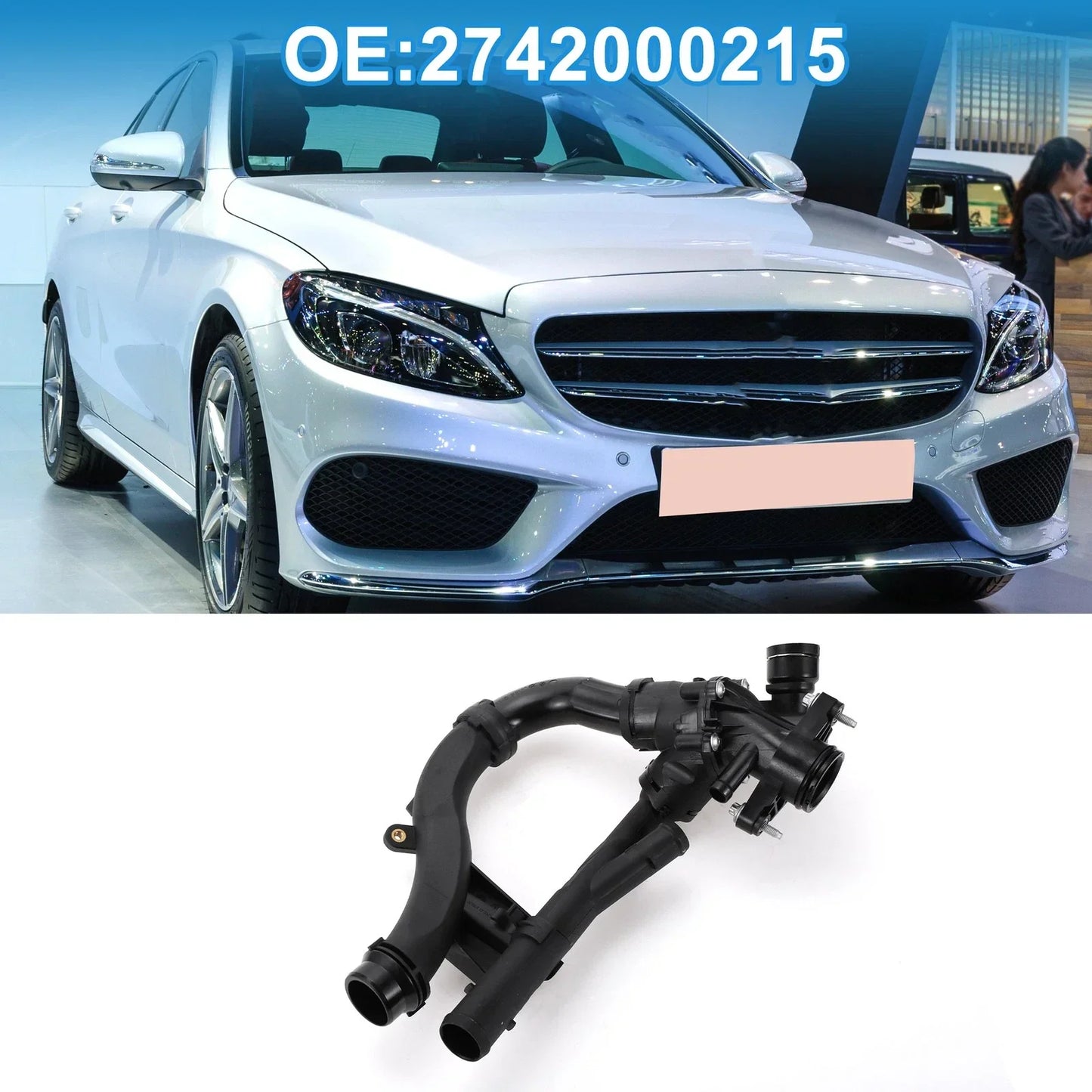 Engine Coolant Thermostat Housing for Mercedes-Benz C-Class, E-Class (2001-2023)