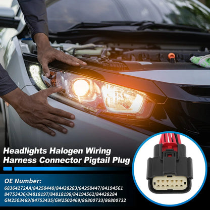 Halogen Headlight Wiring Harness Connector for Ram 1500 (2019-2021)