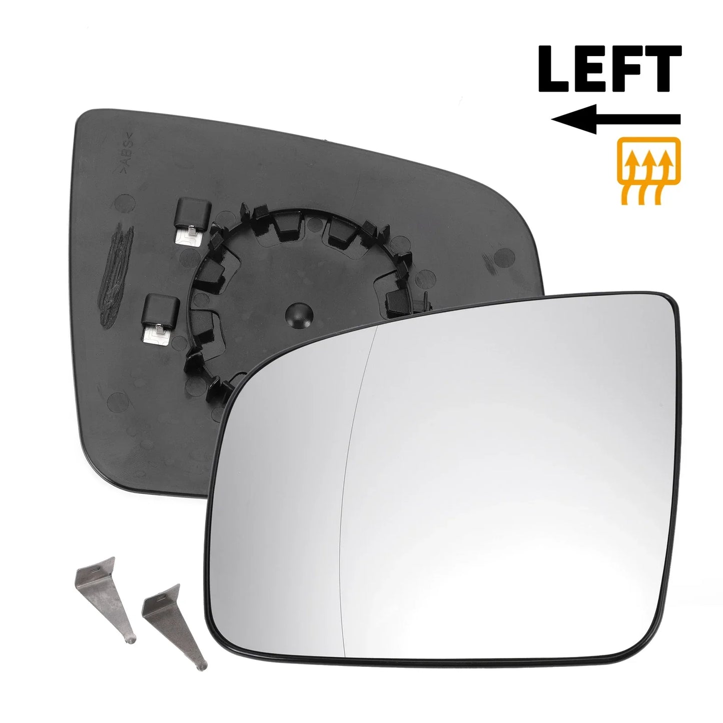 Left Side White Heated Mirror Glass for Mercedes Viano (2010-2020)
