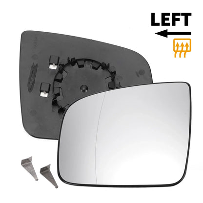 Left Side White Heated Mirror Glass for Mercedes Viano (2010-2020)