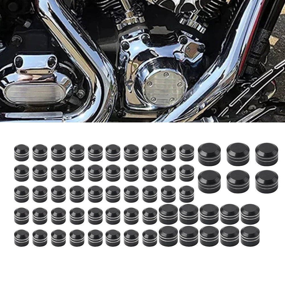 62X Engine Bolt Caps for Harley Touring Road King Street Glide (2017-2024)
