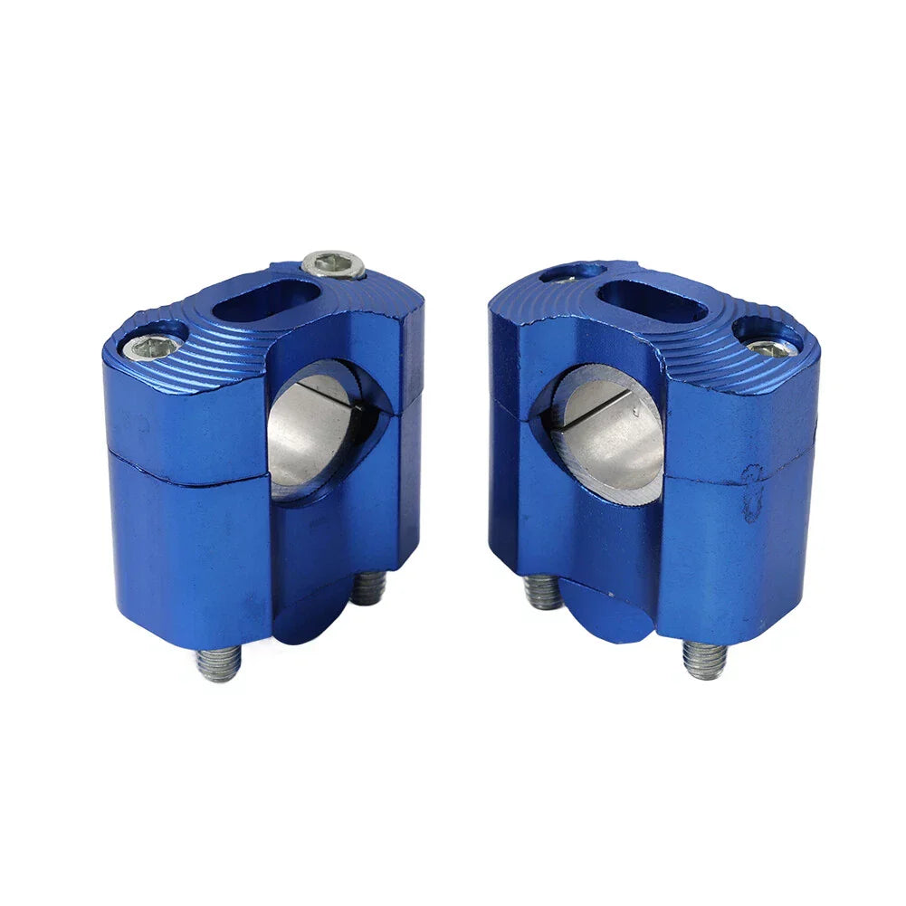 Fat Bar Mount Clamps Risers Adaptor 7/8 to 1-1/8 for Dirt Pit Bike ATV Blue