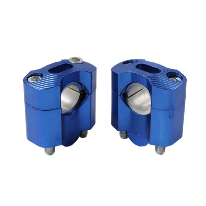 Fat Bar Mount Clamps Risers Adaptor 7/8 to 1-1/8 for Dirt Pit Bike ATV Blue