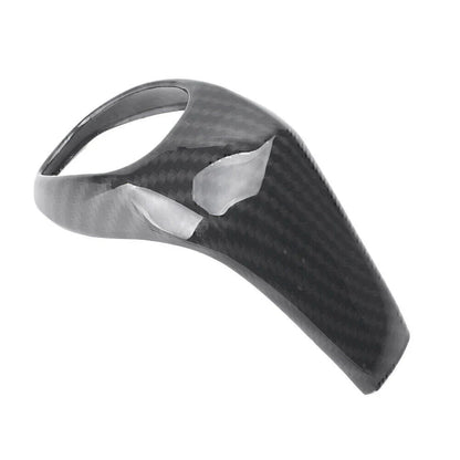 Gear Shift Knob Cover Trim for BMW X1 F48 2016-2017 Black Carbon Fiber