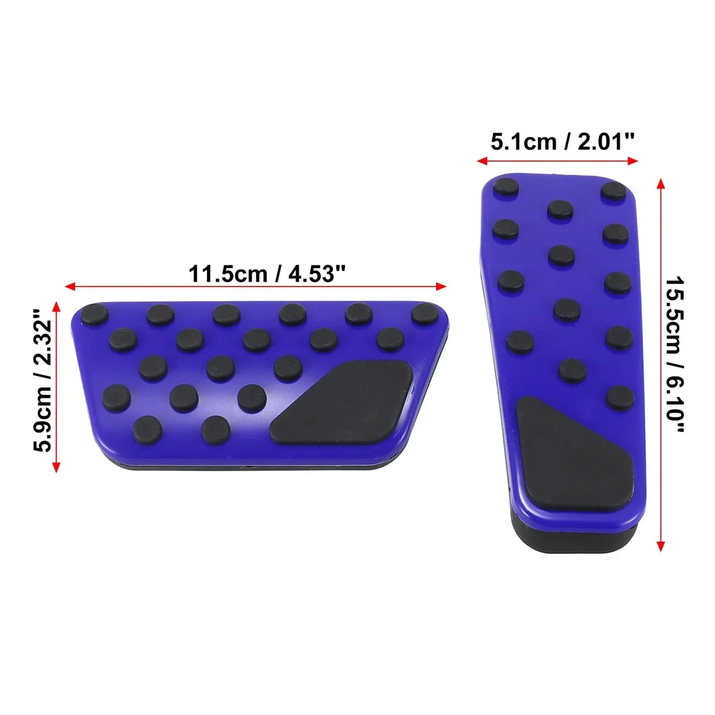 Blue Brake Gas Accelerator Pedal Cover Set for Dodge Charger (2009-2019)