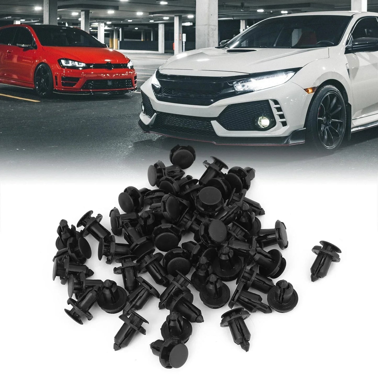 50 x Nylon Rivet Fastener Clips 9mm for Honda Bumper