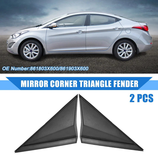 2 x Left Right Mirror Corner Triangle Fender Covers for Hyundai Elantra (14-16)