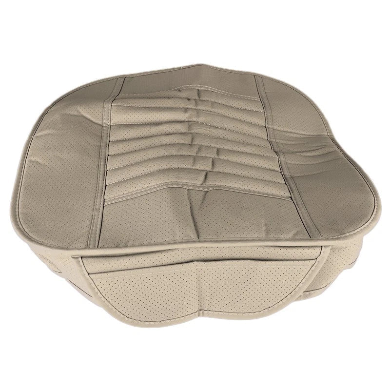 Beige PU Car Front Seat Mat Cushion