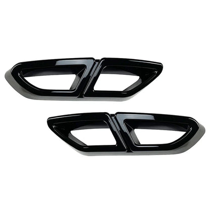Black Rear Exhaust Muffler Tail Pipe Cover Trim for VW Passat Variant (2016-19)