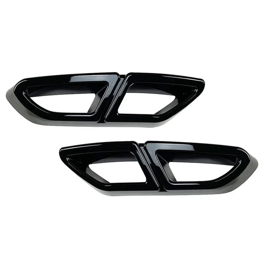 Black Rear Exhaust Muffler Tail Pipe Cover Trim for VW Passat Variant (2016-19)