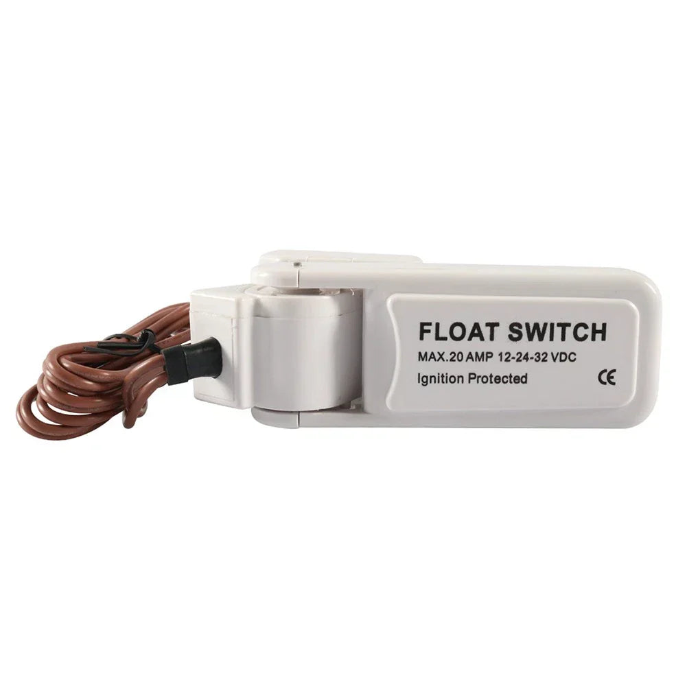 12V 24V 32V Mercury Free Boat Bilge Pump Float Switch - ABS White