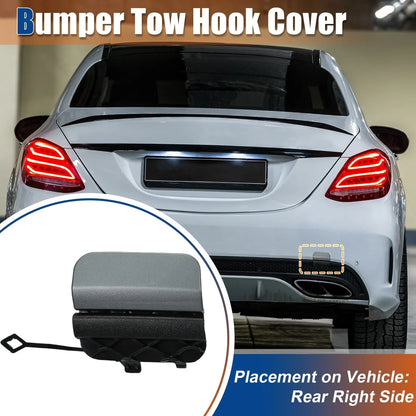Rear Bumper Tow Hook Cover for Mercedes-Benz W205 (2015-2021) Moon Grey