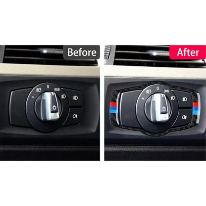 Carbon Fiber Headlight Switch Frame for BMW 3 Series E92 E93 (2005-2012)