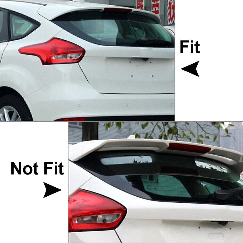 Black Rear Window Spoiler Cover for Ford Focus Hatchback (2014-2018)