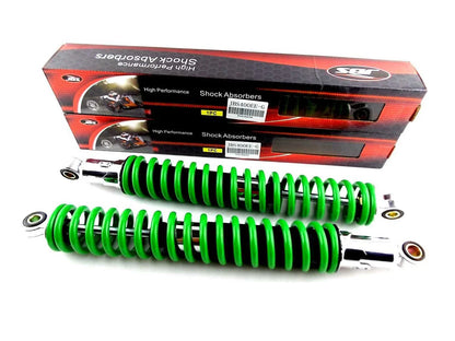 400mm Green/Chrome Rear Shock Absorbers for Suzuki RM400