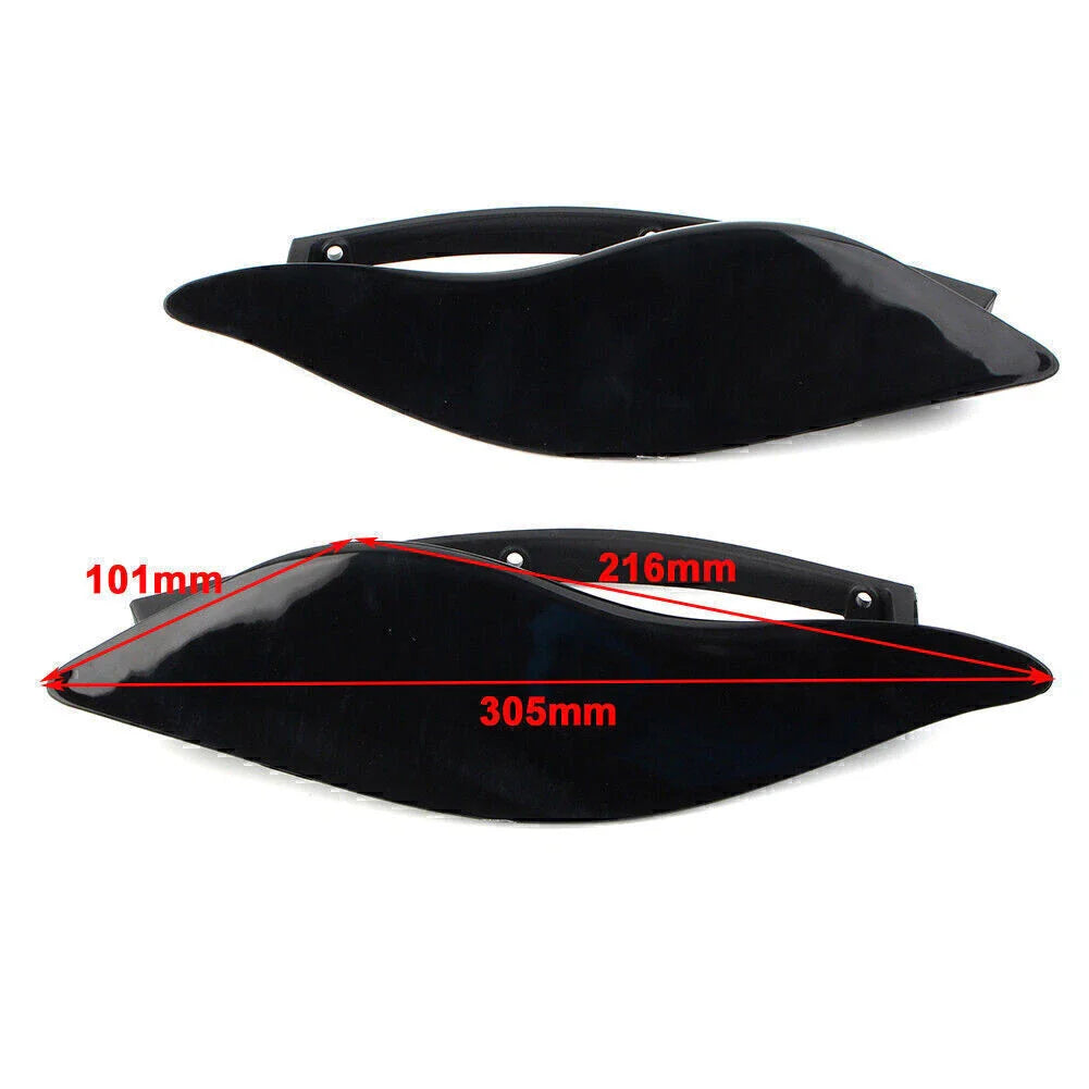 Black Adjustable Fairing Air Deflectors for Harley Batwing Street Glide