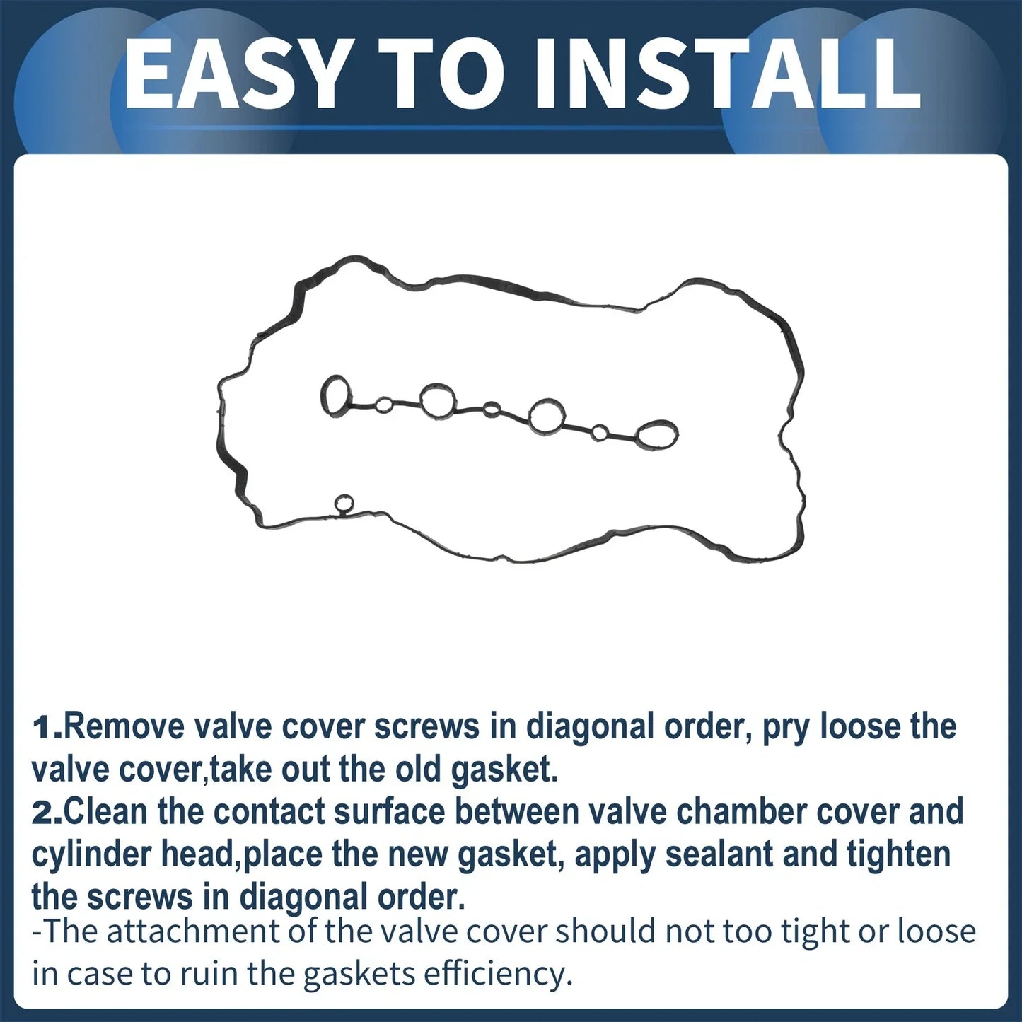 Valve Cover Gasket Set   - Cylinder Head Seal 1 x Set