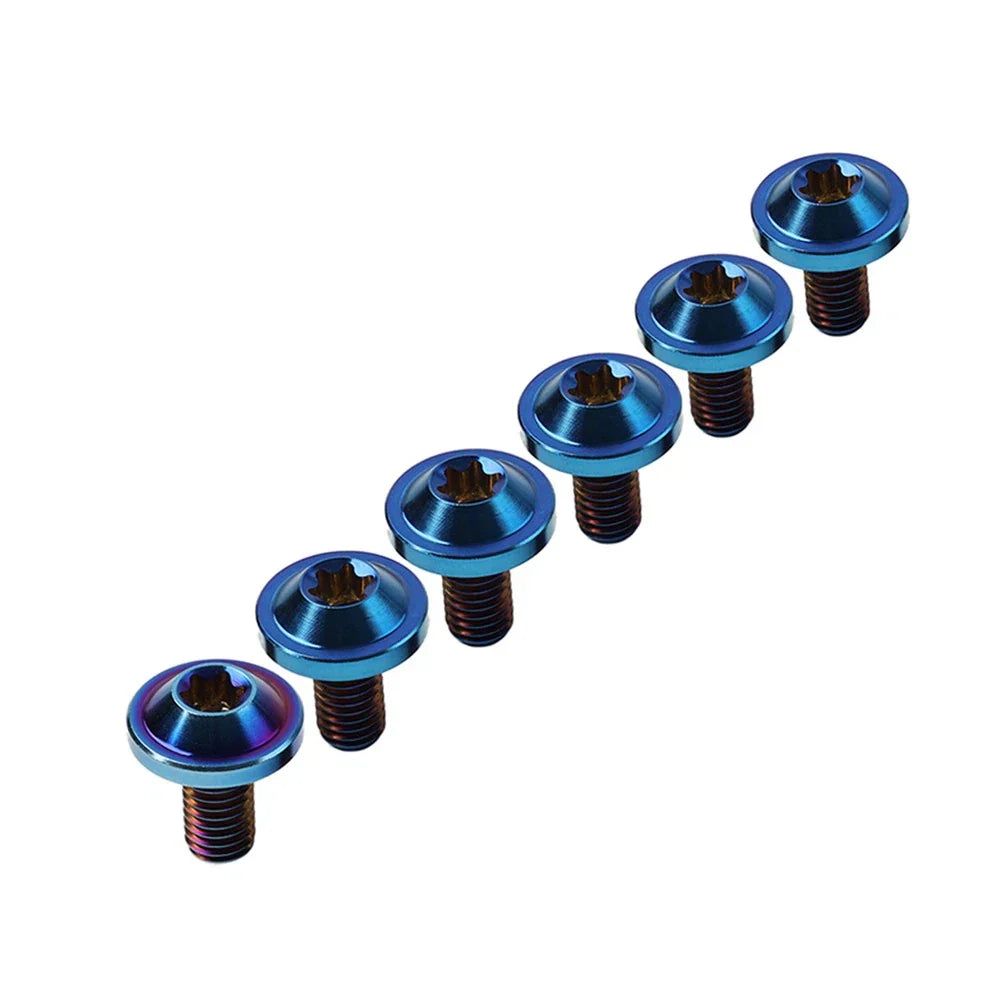 6 x M6x10mm Titanium Alloy Torx Head Bolts for Bike Motor