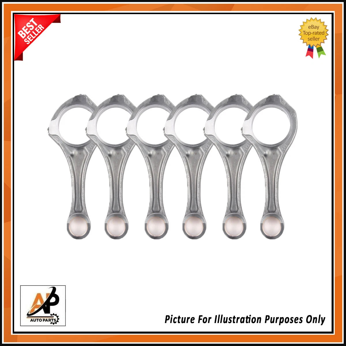 Connecting Rod Set Heavy Duty for Mercedes-Benz OM642 C350 E350 ML350 (2006–2015)