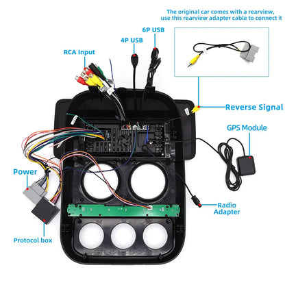 12.3''  64GB Car Stereo GPS Head Unit for Jeep Compass Patriot (2010-2016)