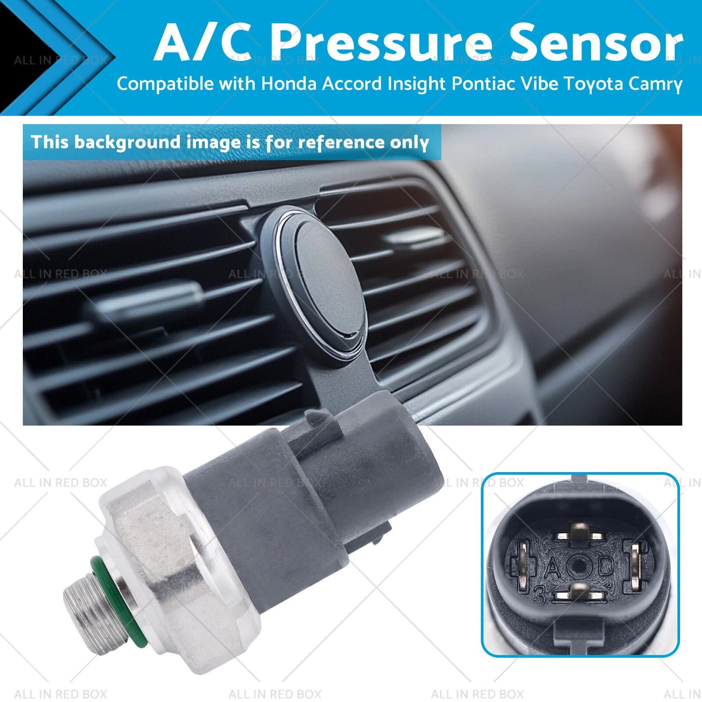 A/C Pressure Sensor for Toyota Camry, RAV4, Honda Ridgeline, Lexus IS300