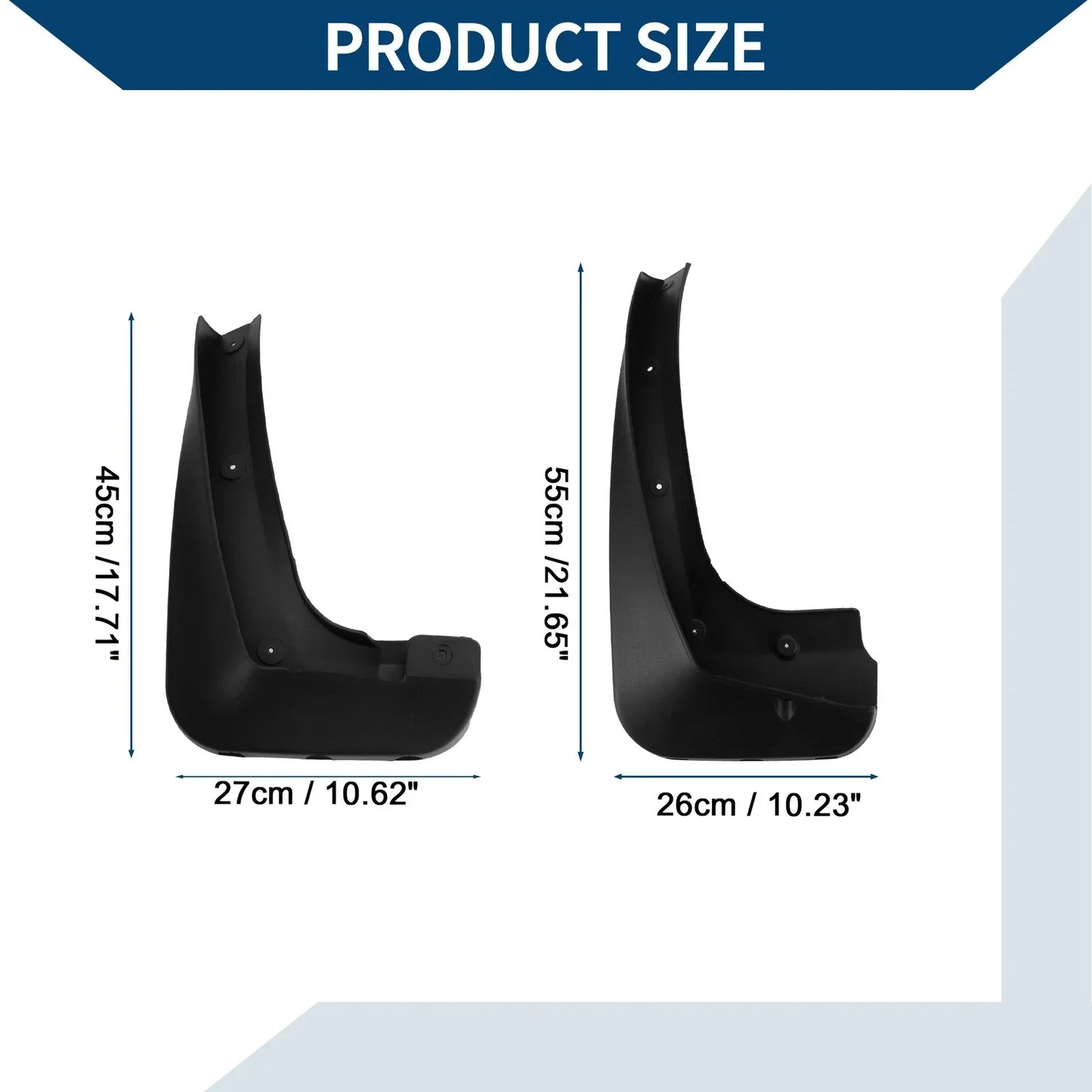 Mud Flaps Splash Guards 1 Set for BMW X3 (2006 - 2011)