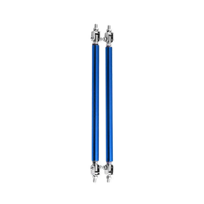 Adjustable Front Bumper Lip Splitter Strut Rod Tie Support Bar for Universal Blue