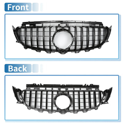 Front Upper Bumper Grille for Mercedes-Benz E200 (2016-2020) Black