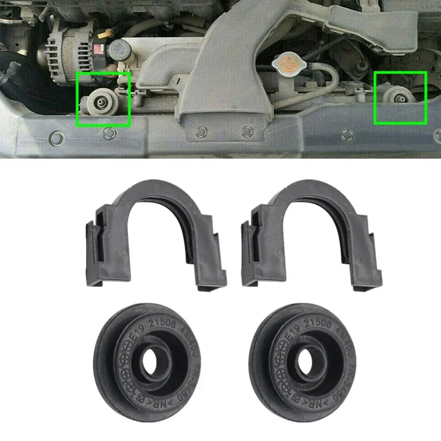 Front Upper Radiator Mounting Brackets for Nissan Maxima, Quest, Rogue, Altima (2009-2015)