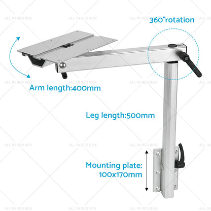 Aluminum Alloy Table Leg for RV Camper - Movable, Rotatable, Height Adjustable