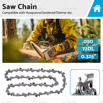 Semi Chisel 325 .050 72DL Chainsaw Chain for Husqvarna, Jondered, Makita