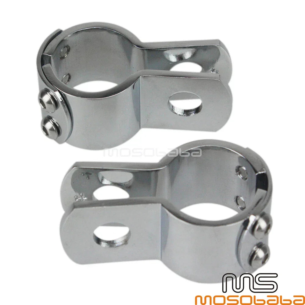 Highway Foot Pegs Mount Clamps 1-1/4" for Harley Honda
