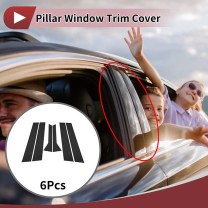 Door Pillar Window Trim for Hyundai Accent Hatchback (2011-2017) Black