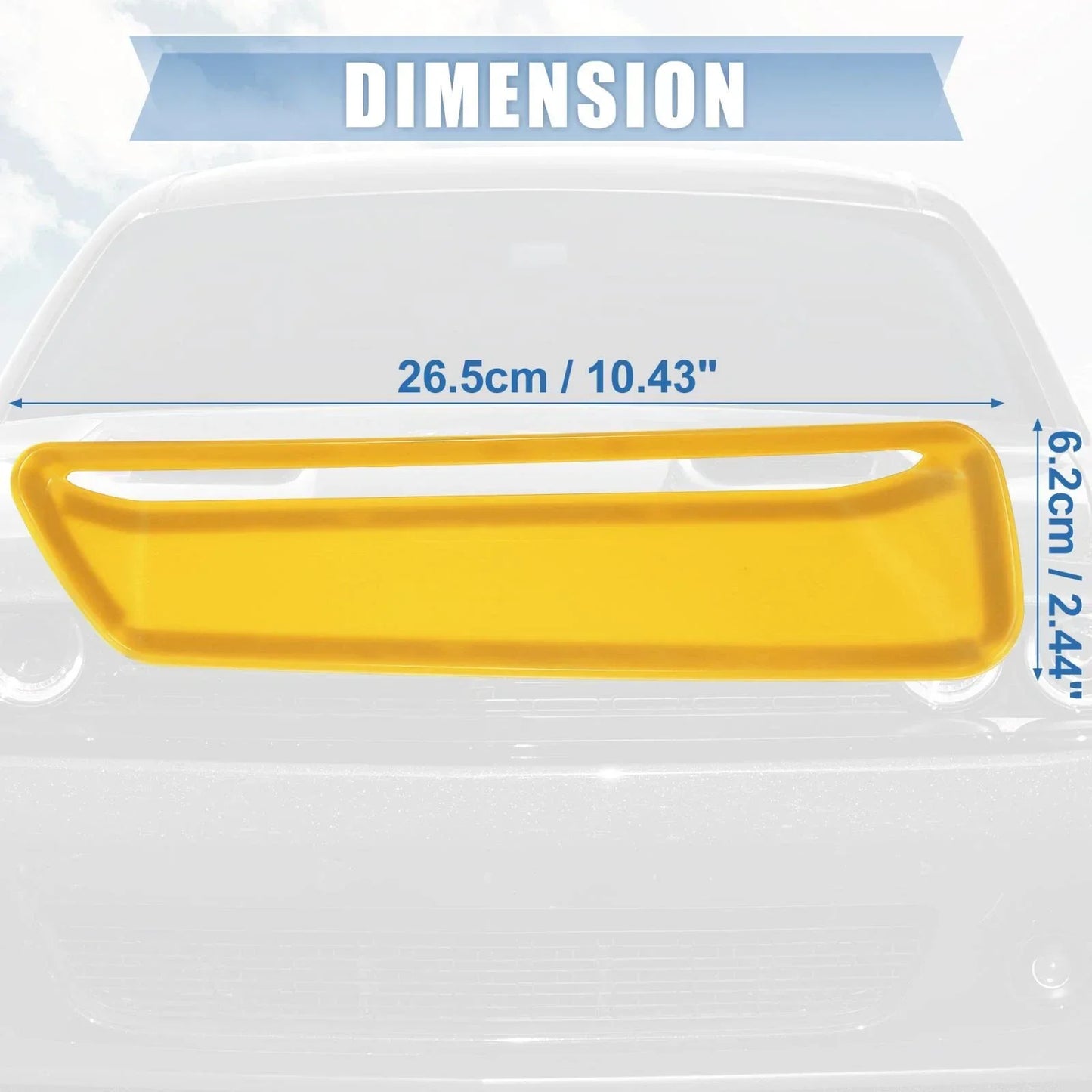 Engine Hood Air Conditioner Outlet Cover Trim Yellow for Dodge Challenger (2015-2023)