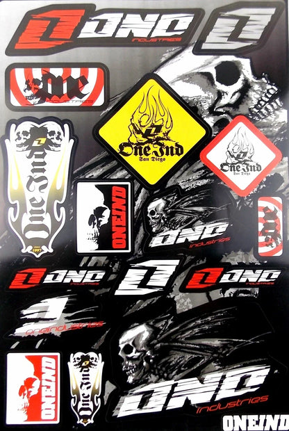 One Industries Motorcycle Sticker Sheet Decal Set
