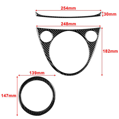 Carbon Fiber Gear Shift Panel Cover Trim for Fiat 500 (2012-2015)
