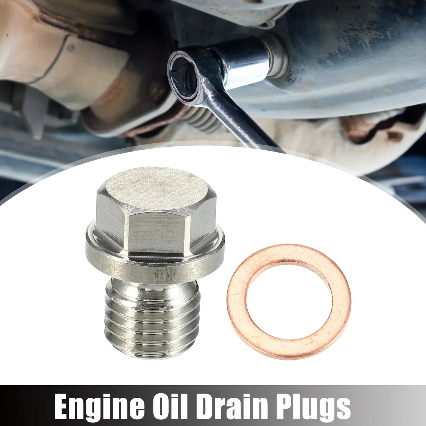 M12x1.5 Engine Oil Drain Plug Set with Washer for Mercedes-Benz