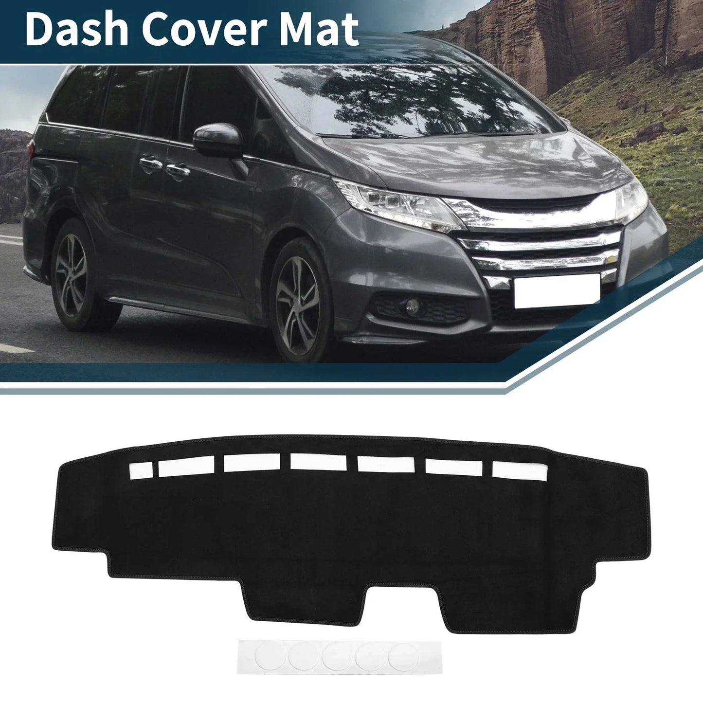 Dashboard Cover Mat for Honda N-Van JJ1 JJ2 (All Years) - Black Protector Pad