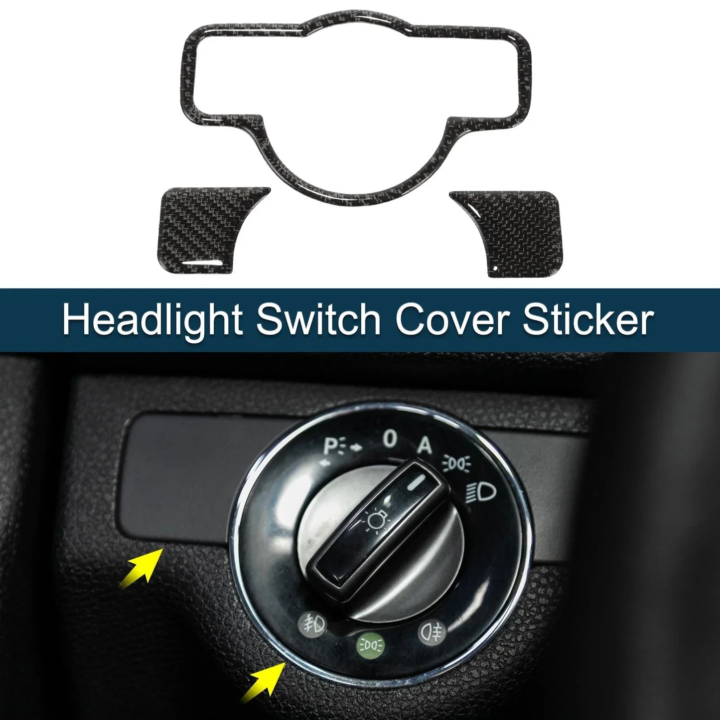 Headlight Switch Cover Stickers for Mercedes-Benz A B C E G Class CLA (2013-2023)