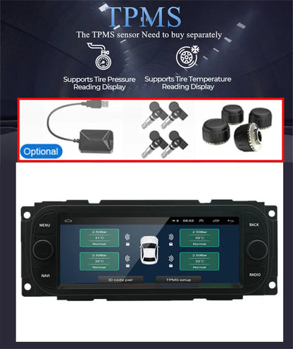 6.8" Stereo Radio GPS Navi for Dodge Chrysler Jeep (1998-2010)