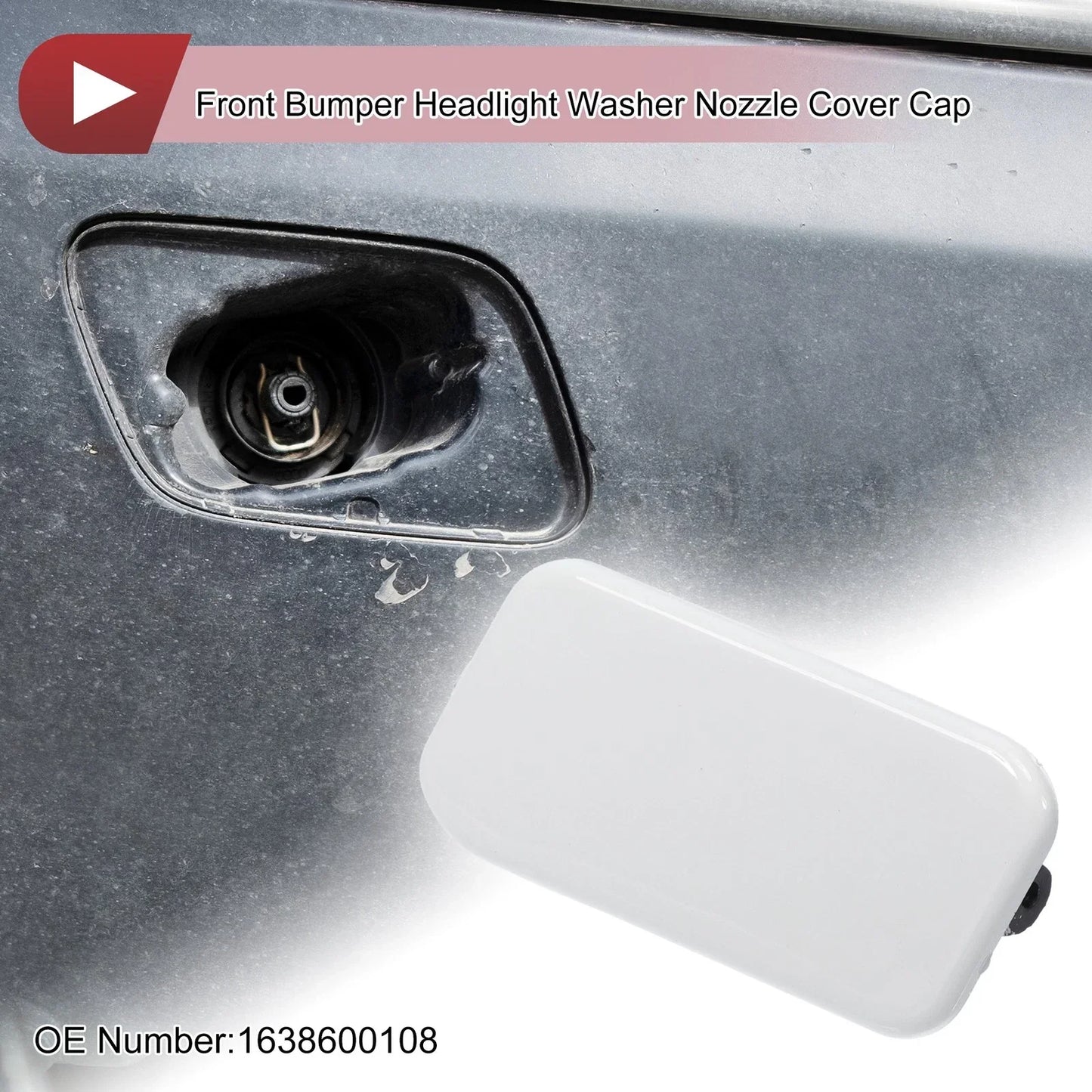 Front Left Washer Nozzle Cover for Mercedes-Benz ML500 (2002-2005) White 1 x