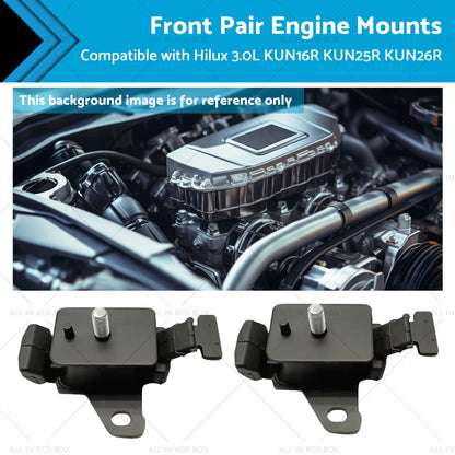 Front Pair Engine Mounts for Toyota Hilux 3.0L KUN25R KUN26R KUN16R (05-16)