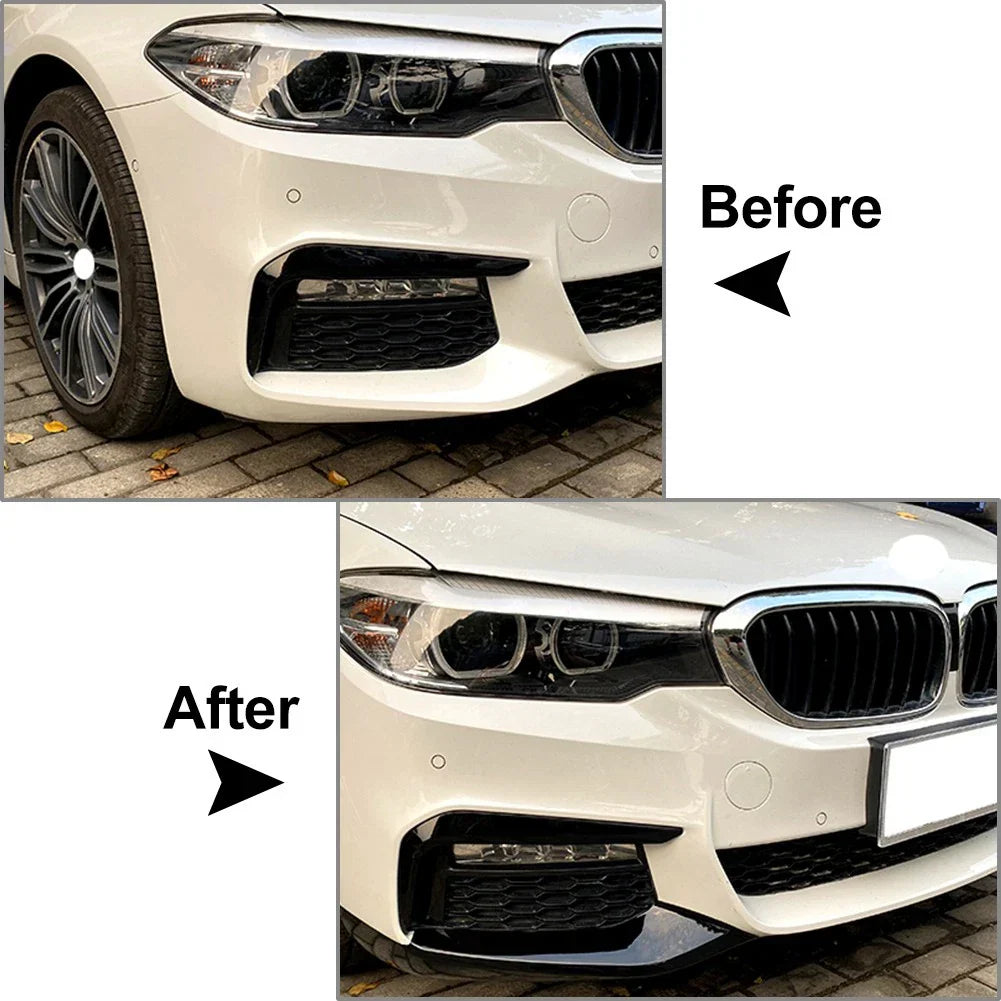 Front Bumper Splitter Lip Canard for BMW 5 Series G30 G31 M Sport (2017-2020)