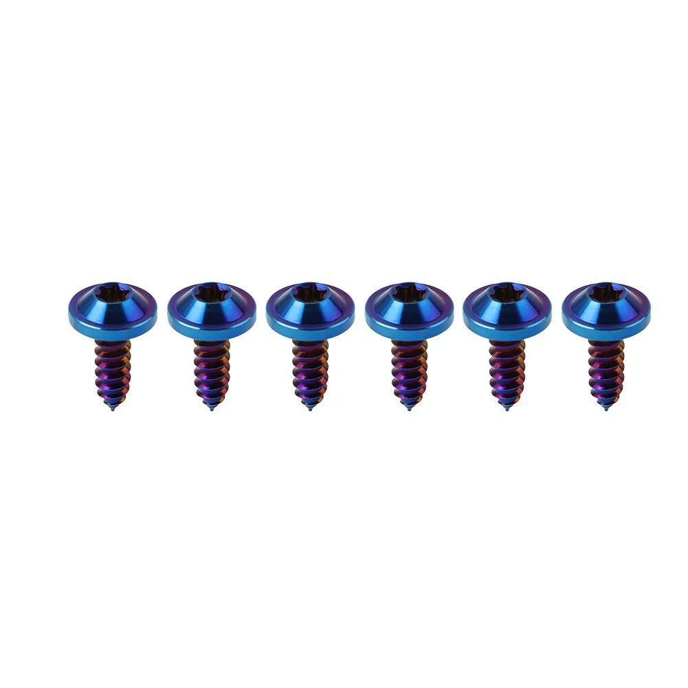6pcs M5x15mm Titanium Torx Head Self Tapping Screws for Fasteners