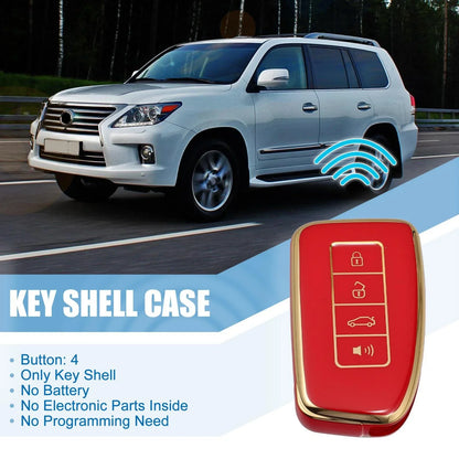 Silicone Key Fob Case Cover for Lexus RX450h 2016-2020 - Red