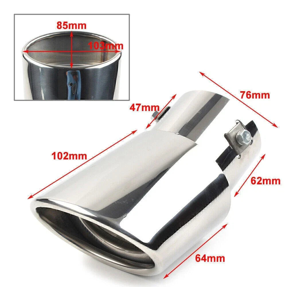 Stainless Steel Chrome Exhaust Pipe Tip for Car - Rear Muffler Accessories