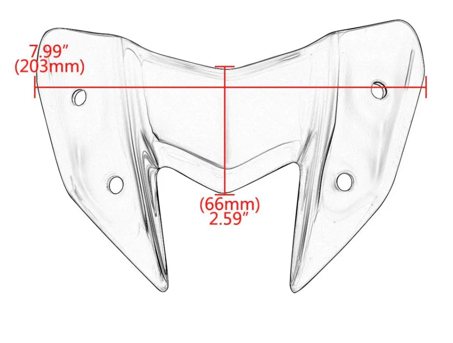 Black Front Cowl Fairing Windshield Cover for Kawasaki Z800 (2012-2016)