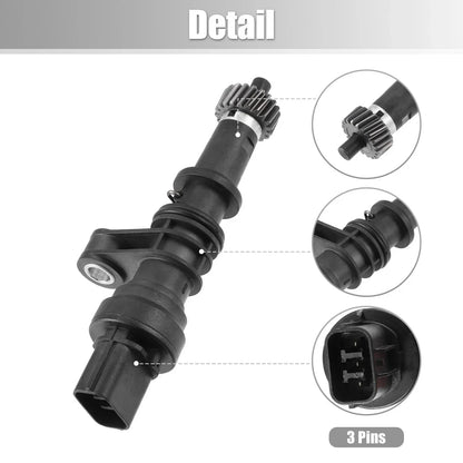 Transmission Speed Sensor for Honda (78410-S10-003) 3 Pins Plastic Metal Black