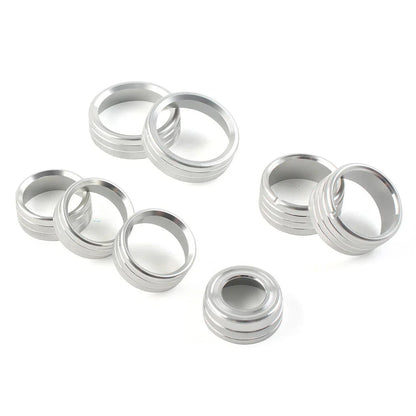 8x Air Conditioner Switch Knob Trim Silver for GMC Sierra (2014-2018)