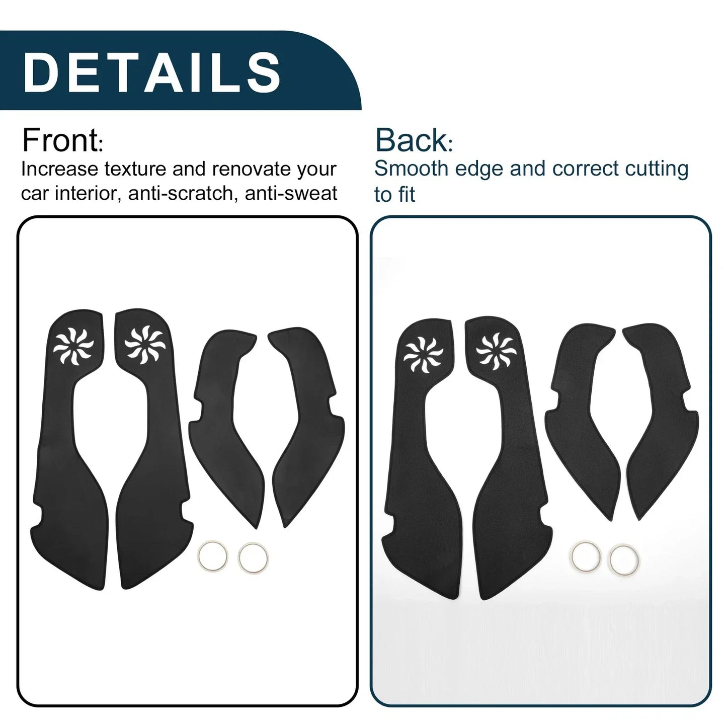 Car Door Anti Kick Pad Protector for Honda Accord 9th Gen (2014-2017) 1 Set